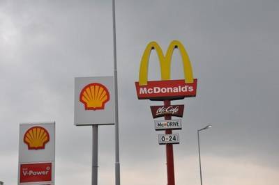 Brand New Gas Station with MCDONALD'S