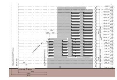 17 stories High Rise 207 rental units Zoned Land for Sale in Hamilton