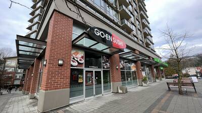 Japanese Restaurant for sale at Suter Brook Village in Port Moody (5-110 Brew Street)