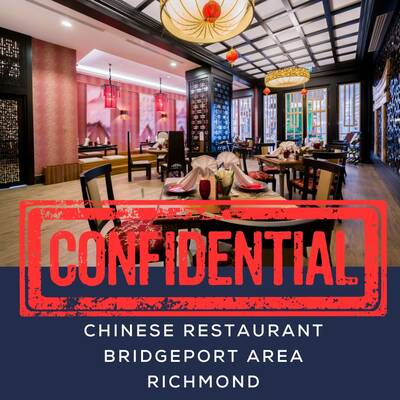 Confidential Chinese Restaurant For Sale(Confidential )