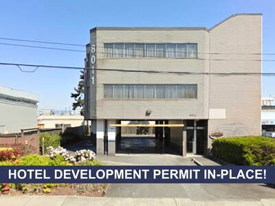 Golden Investment Opportunity! Hotel Development Permit in-Place! (8011 Leslie Road)