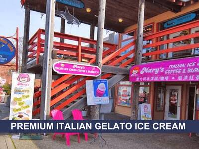 Premium Italian Gelato Ice Cream Shop Located at Steveston Village (120-12240 2nd Ave)