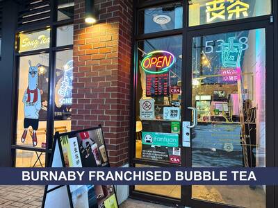 Burnaby Franchised Bubble Tea Shop for sale(5318 Grimmer Street, Burnaby, BC, Canada)