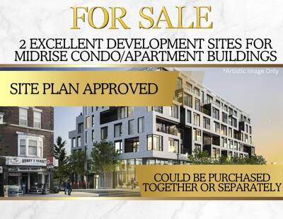 2 excellent development sites for midrise condo/apartment buildings