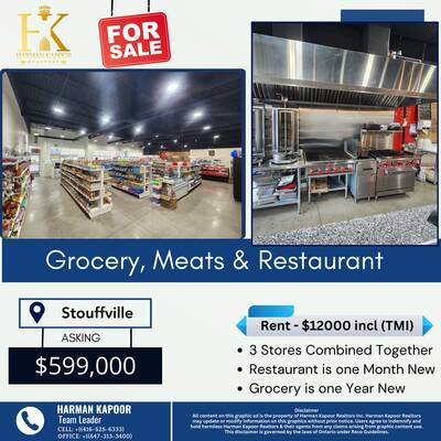 Profitable Grocery Store With Brand New Kitchen - Stouffville