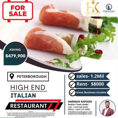 High Volume Restaurant For Sale in Peterborough
