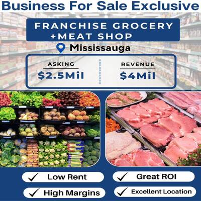 Franchised South Asian Grocery Meat Shop For Sale in Mississuga