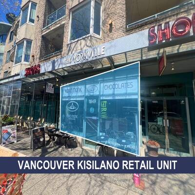 Vancouver West Kitsilano Area Retail shop for sale(12&13 1855 1ST AVE W)